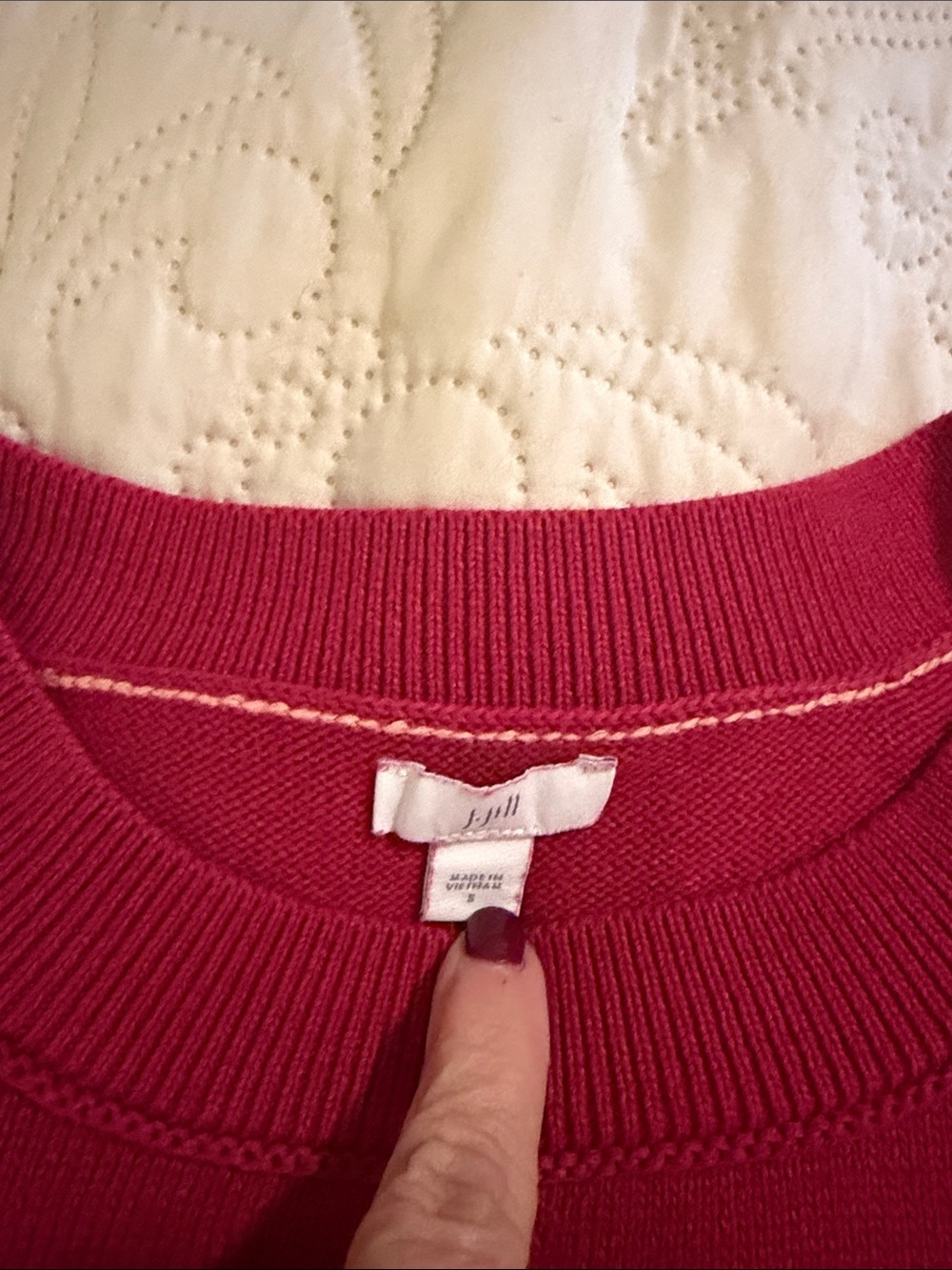 J. Jill Raspberry Crewneck Sweater